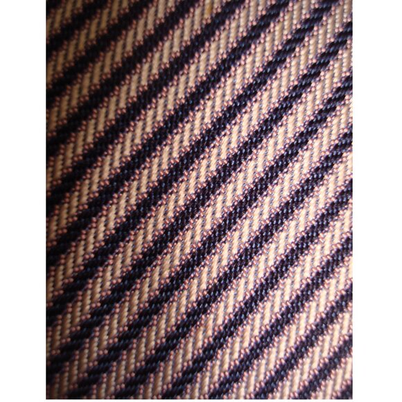New! BETTINI Lavender Purple & Blue Textured Diagonal Striped Silk Tie - Picture 3 of 6